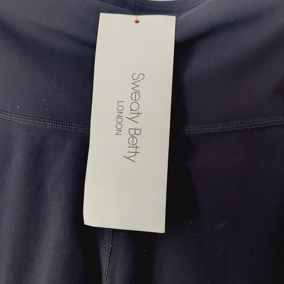 Sweaty Betty Black Power Wetlook Mesh Crop Workout Leggings Small - Picture 7 of 11